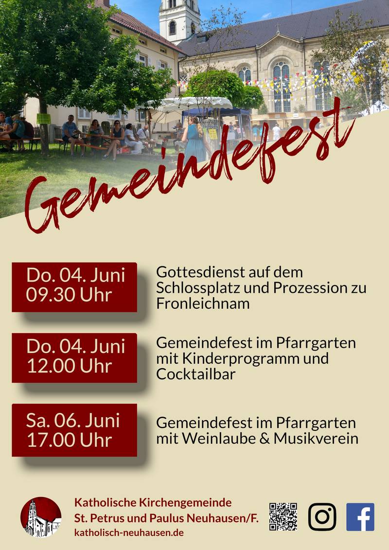 Quelle: Reinauer, Lukas Plakat Gemeindefest 2026